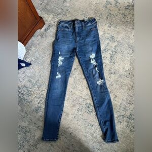 Abercrombie & Fitch Simone High Rise Super Skinny Distressed Jeans Size 27‎